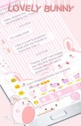 Lovely Bunny Pink SMS موضوع الرسائل screenshot 5