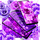 Purple rose live wallpaper Icon