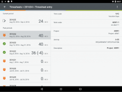 Unit4 Timesheets M4 screenshot 2