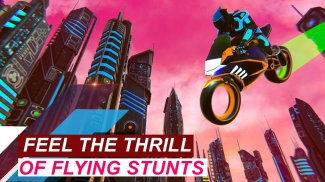 Light Bike Game: Flying Stunt screenshot 1