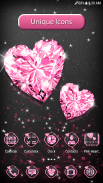 Pink Diamond Heart Theme App for Girls screenshot 0