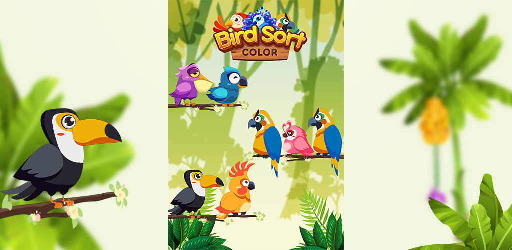 Bird sort color. Игра сортировка птиц по цвету.