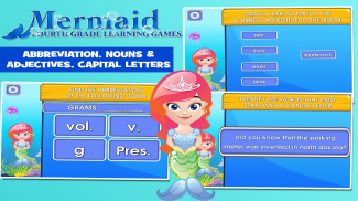 Mermaid's Fourth Grade Games screenshot 1