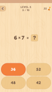 Multiplication table screenshot 3