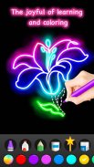 Learn To Draw Glow Flower screenshot 0