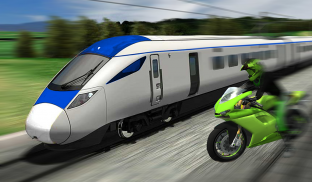 Real Crazy Bike VS Train Street Racing 2020 screenshot 1