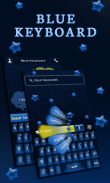 GO Keyboard Blue Night Theme screenshot 0