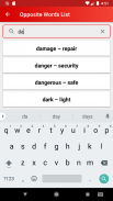 Opposite Words List screenshot 1