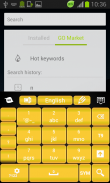 Gelb -Tastatur für Handy screenshot 5