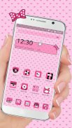 Beautiful Pink Polka Theme screenshot 1