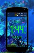 Aquarium digital clock lwp screenshot 1