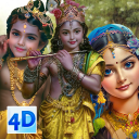 4D Radha Krishna Wallpaper