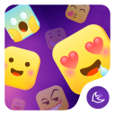 Yellow Mini Cute Emoji - APUS Launcher theme