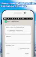 Smoking area info sharing map screenshot 1