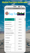 Global Paystub Paycheck Calculator screenshot 1