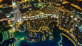 Dubai bei Nacht Hintergrund screenshot 2