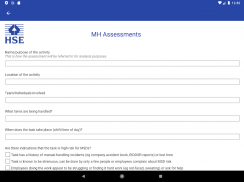 HSE Assessment screenshot 2