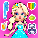 Princess doll home Paper game Icon