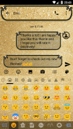 SMS Messages Glitter Gold Ribbon Theme screenshot 4