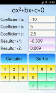 équation quadratique solveur screenshot 2