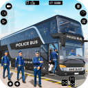 US Police Bus Mountain Driving