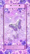 Purple Diamond Butterfly Live Wallpaper screenshot 0