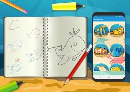 Learn to Draw Cute Chibi Sea Animals Step by Step screenshot 7