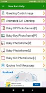 New Born Baby: Greetings, Photo Frames, GIF Quotes screenshot 3