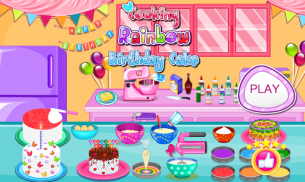 Cooking Rainbow Birthday Cake screenshot 0