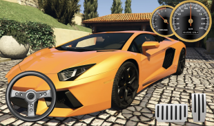 Driving Lamborghini Aventador City Racer screenshot 2