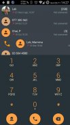 Dialer theme Droid L Orange screenshot 2