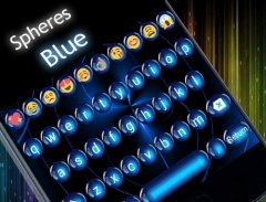 Spheres Blue Emoji Keyboard screenshot 2
