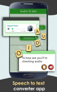 conversor de audio a texto para la aplicación screenshot 2