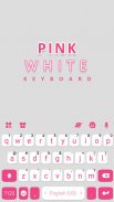 Pink White Chat Keyboard Theme screenshot 4