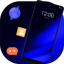 Abstract theme blue black for note 4 Icon