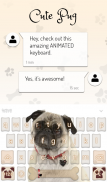 Cute Pug Keyboard Wallpaper HD screenshot 1