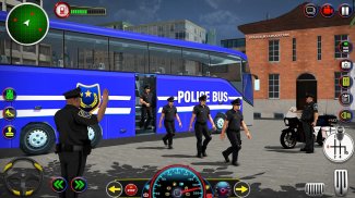 Polícia ônibus dirigindo jogo screenshot 5