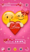 Симпатичные обои Emoji Love screenshot 0
