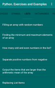 Python. Exercises and examples screenshot 1