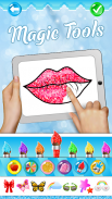 Glitter Lips with Makeup Brush Set coloring Game screenshot 0