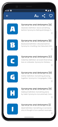 Synonyms Antonyms::Appstore for Android