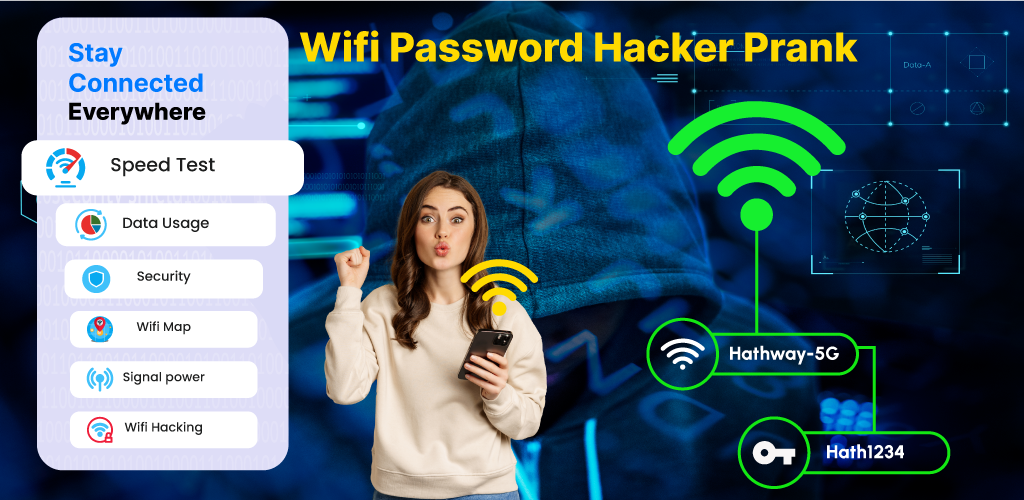 Insights and stats on WiFi Password Hacker Hacking tool prank