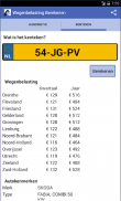 Wegenbelasting berekenen screenshot 1
