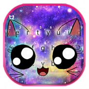 ثيم لوحة المفاتيح Galaxy Cute screenshot 2