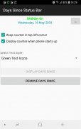 Days Since in Status Bar screenshot 3