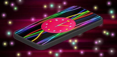 3D Neon Clock Live Wallpaper