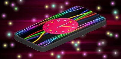 3D Neon Clock Live Wallpaper