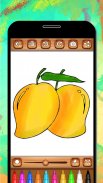 libro para colorear y dibujar frutas - niños Juego screenshot 2