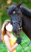 घोड़े की तस्वीर के साथ महिला screenshot 0