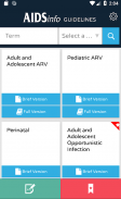 AIDSinfo HIV/AIDS Guidelines screenshot 0